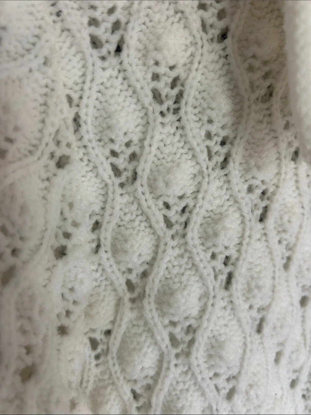 Vintage 1960s Wintuk Orlon Acrylic off white Long Sweater Jacket